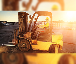 Forklift Operating in the Sun