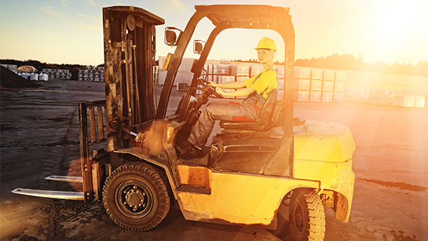 FOrklift Operating In The Sun