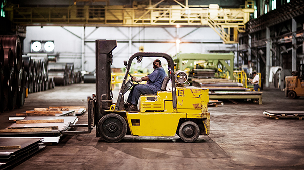 Sit Down Forklift Operating